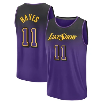 Jaxson Hayes ＃11 Los Angeles Lakers 2024/25 Youth Purple Fast Break City Edition Jersey