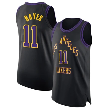 Jaxson Hayes ＃11 Los Angeles Lakers Authentic 2025/26 Men's Black City Edition Jersey