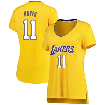 Jaxson Hayes ＃11 Los Angeles Lakers Gold Women's Fast Break Jersey - Icon Edition