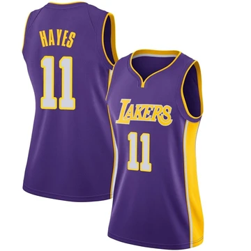 Jaxson Hayes ＃11 Los Angeles Lakers Swingman Purple Women's Jersey - Statement Edition