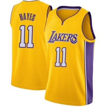 Jaxson Hayes ＃11 Los Angeles Lakers Swingman Yellow Youth Jersey - Icon Edition
