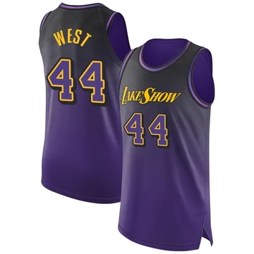 Jerry West ＃44 Los Angeles Lakers Authentic 2024/25 Men's Purple City Edition Jersey