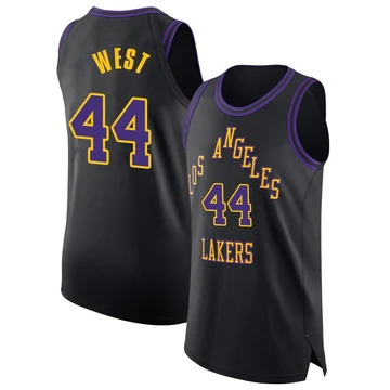 Jerry West ＃44 Los Angeles Lakers Authentic 2025/26 Men's Black City Edition Jersey