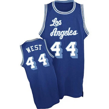 Jerry West ＃44 Los Angeles Lakers Swingman Blue Men's Throwback Jersey