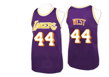 Jerry West ＃44 Los Angeles Lakers Swingman Purple Men's Throwback Jersey