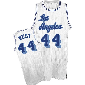Jerry West ＃44 Los Angeles Lakers Swingman White Men's Throwback Jersey