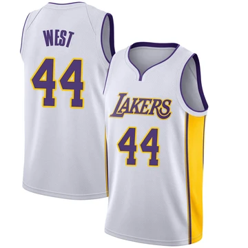 Jerry West ＃44 Los Angeles Lakers Swingman White Youth Jersey - Association Edition