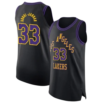 Kareem Abdul-Jabbar ＃33 Los Angeles Lakers Authentic 2025/26 Men's Black City Edition Jersey
