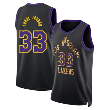 Kareem Abdul-Jabbar ＃33 Los Angeles Lakers Swingman 2025/26 Men's Black City Edition Jersey