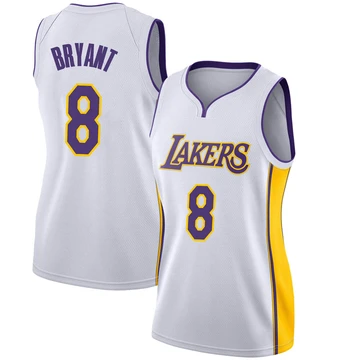 Kobe Bryant ＃8 Los Angeles Lakers Swingman White Women's Jersey - Association Edition