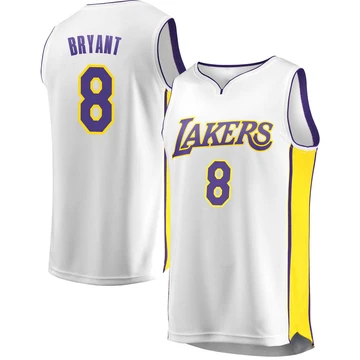 Kobe Bryant ＃8 Los Angeles Lakers White Men's Fast Break Jersey - Association Edition