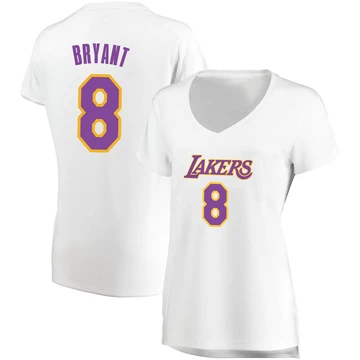 Kobe Bryant ＃8 Los Angeles Lakers White Women's Fast Break Jersey - Association Edition