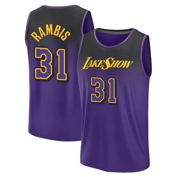 Kurt Rambis ＃31 Los Angeles Lakers 2024/25 Youth Purple Fast Break City Edition Jersey