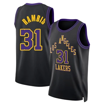 Kurt Rambis ＃31 Los Angeles Lakers Swingman 2025/26 Youth Black City Edition Jersey