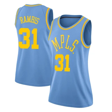 Kurt Rambis ＃31 Los Angeles Lakers Swingman Blue Women's Hardwood Classics Jersey