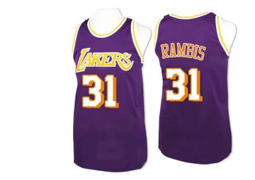 Kurt Rambis ＃31 Los Angeles Lakers Swingman Purple Men's Throwback Jersey