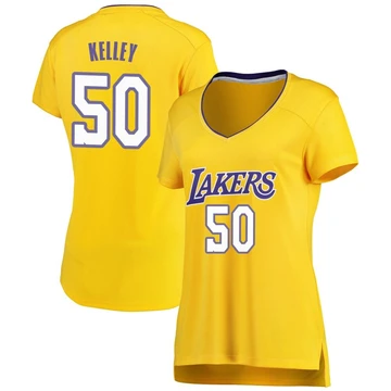 Kylor Kelley ＃50 Los Angeles Lakers Gold Women's Fast Break Jersey - Icon Edition