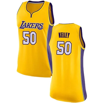 Kylor Kelley ＃50 Los Angeles Lakers Swingman Yellow Women's Jersey - Icon Edition