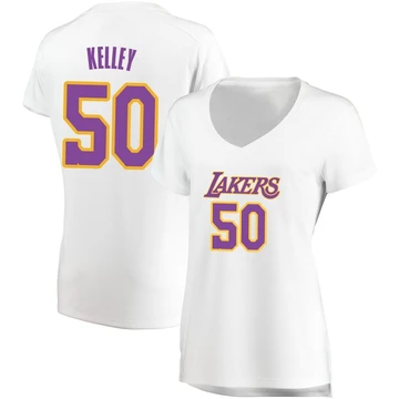 Kylor Kelley ＃50 Los Angeles Lakers White Women's Fast Break Jersey - Association Edition