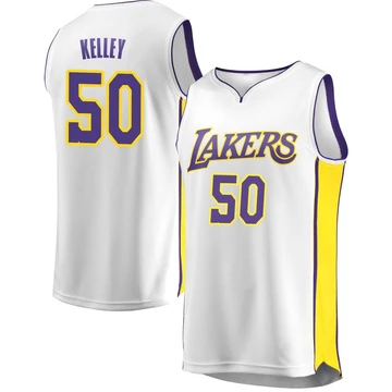 Kylor Kelley ＃50 Los Angeles Lakers White Youth Fast Break Jersey - Association Edition