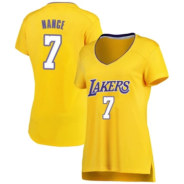 Larry Nance ＃7 Los Angeles Lakers Gold Women's Fast Break Jersey - Icon Edition