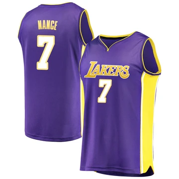 Larry Nance ＃7 Los Angeles Lakers Purple Men's Fast Break Jersey - Statement Edition