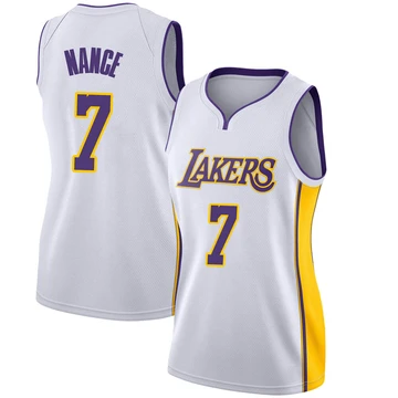 Larry Nance ＃7 Los Angeles Lakers Swingman White Women's Jersey - Association Edition