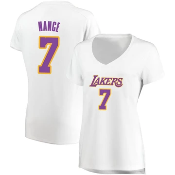 Larry Nance ＃7 Los Angeles Lakers White Women's Fast Break Jersey - Association Edition