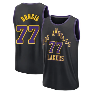 Luka Doncic ＃77 Los Angeles Lakers 2025/26 Youth Fast Break Black City Edition Jersey