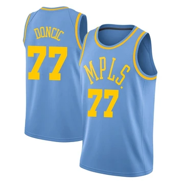 Luka Doncic ＃77 Los Angeles Lakers Swingman Blue Youth Hardwood Classics Jersey
