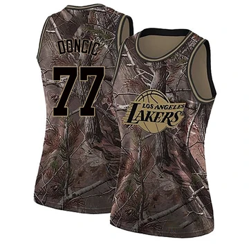 Luka Doncic ＃77 Los Angeles Lakers Swingman Camo Women's Realtree Collection Jersey