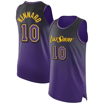 Luke Kennard ＃10 Los Angeles Lakers Authentic 2024/25 Men's Purple City Edition Jersey