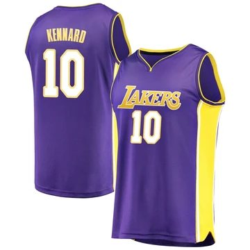 Luke Kennard ＃10 Los Angeles Lakers Purple Youth Fast Break Jersey - Statement Edition