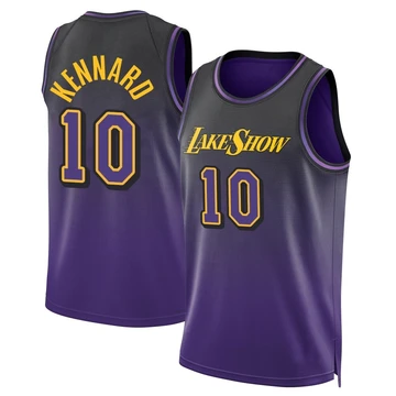 Luke Kennard ＃10 Los Angeles Lakers Swingman 2024/25 Men's Purple City Edition Jersey
