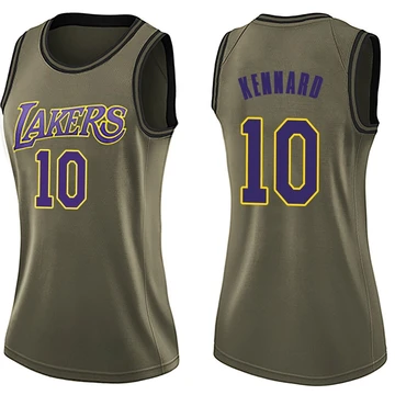 Luke Kennard ＃10 Los Angeles Lakers Swingman Green Women's Salute to Service Jersey