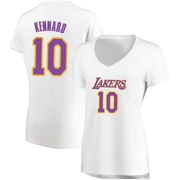 Luke Kennard ＃10 Los Angeles Lakers White Women's Fast Break Jersey - Association Edition