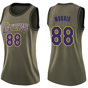 Markieff Morris ＃88 Los Angeles Lakers Swingman Green Women's Salute to Service Jersey