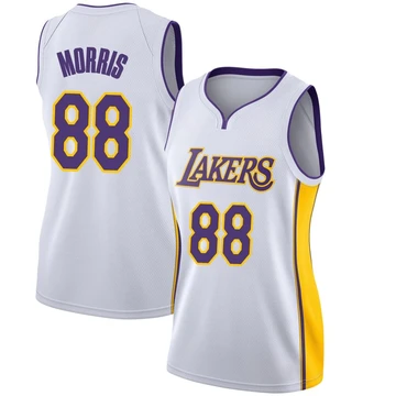 Markieff Morris ＃88 Los Angeles Lakers Swingman White Women's Jersey - Association Edition