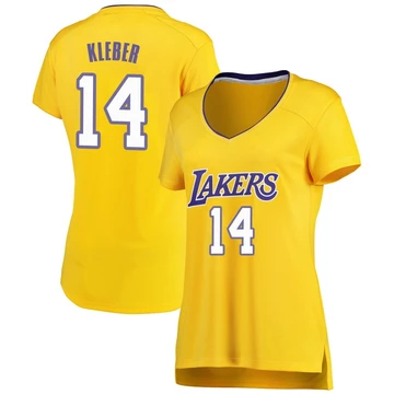 Maxi Kleber ＃14 Los Angeles Lakers Gold Women's Fast Break Jersey - Icon Edition