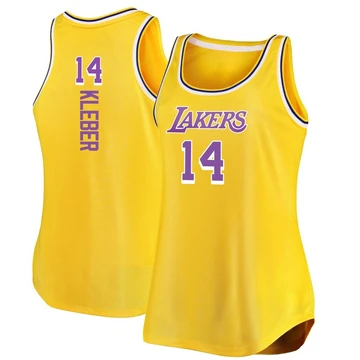 Maxi Kleber ＃14 Los Angeles Lakers Gold Women's Fast Break Movement Tank Jersey - Icon Edition