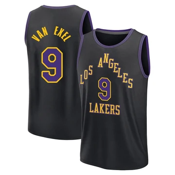Nick Van Exel ＃9 Los Angeles Lakers 2025/26 Men's Fast Break Black City Edition Jersey