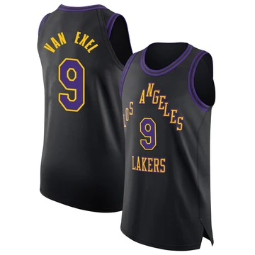 Nick Van Exel ＃9 Los Angeles Lakers Authentic 2025/26 Youth Black City Edition Jersey