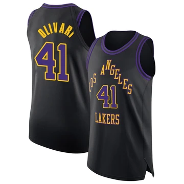 Quincy Olivari ＃41 Los Angeles Lakers Authentic 2025/26 Youth Black City Edition Jersey