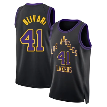 Quincy Olivari ＃41 Los Angeles Lakers Swingman 2025/26 Men's Black City Edition Jersey