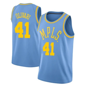 Quincy Olivari ＃41 Los Angeles Lakers Swingman Blue Youth Hardwood Classics Jersey