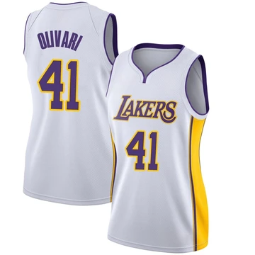 Quincy Olivari ＃41 Los Angeles Lakers Swingman White Women's Jersey - Association Edition