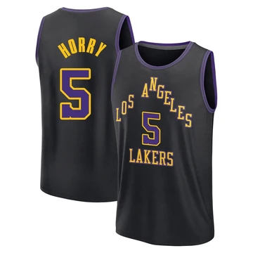 Robert Horry ＃5 Los Angeles Lakers 2025/26 Men's Fast Break Black City Edition Jersey