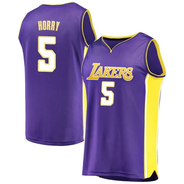 Robert Horry ＃5 Los Angeles Lakers Purple Youth Fast Break Jersey - Statement Edition