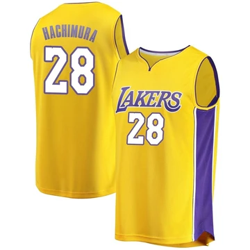 Rui Hachimura ＃28 Los Angeles Lakers Gold Youth Fast Break Jersey - Icon Edition