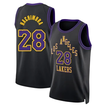 Rui Hachimura ＃28 Los Angeles Lakers Swingman 2025/26 Men's Black City Edition Jersey